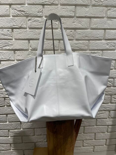 BY O LA LA ! TOREBKA SHOPPER Z ZAWIESZKĄ BIAŁA