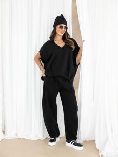 BY O LA LA! BLUZA BEZRĘKAWNIK CZARNA