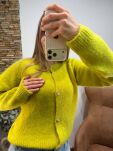 ROYAL CLUB SWETER KARDIGAN ALPAKA KAKTUS/LIMONCELLO - 5