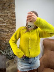 ROYAL CLUB SWETER KARDIGAN ALPAKA KAKTUS/LIMONCELLO