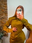 LADY DRAMA KOSZULA BOW KHAKI - 2