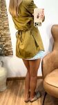 LADY DRAMA KOSZULA BOW KHAKI - 4