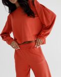 BY O LA LA...! KOMPLET BLUZA + SPODNIE WIDE LEG ALICE TERRACOTTA (RUDY) - 2