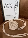 LADY DRAMA DZIANINOWY CHOKER RÓŻA BEŻ - 4