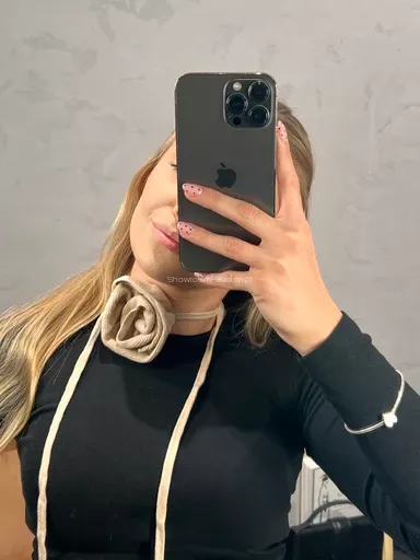 LADY DRAMA DZIANINOWY CHOKER RÓŻA BEŻ