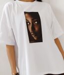 BY O LA LA! BLUZKA T-SHIRT OVERSIZE GIRL BIAŁY - 3