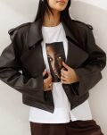 BY O LA LA! BLUZKA T-SHIRT OVERSIZE GIRL BIAŁY - 4