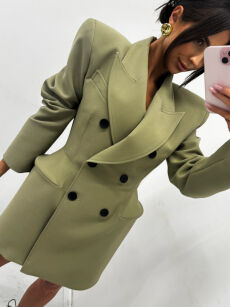 EMO SUKIENKA/MARYNARKA USZTYWNIONE BOKI OLIWKA