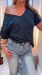 BY O LA LA! SPODNIE DZWONY JEANS Z PRZETARCIAMI NIEBIESKIE - 4