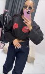 LA MILLA BLUZKA OVERSIZE LONGSLEEVE RÓŻE CZARNA - 7
