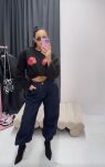 LA MILLA BLUZKA OVERSIZE LONGSLEEVE RÓŻE CZARNA - 6