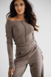 BY O LA LA...! DRESOWE SPODNIE BANAN STONE (TAUPE) - 4