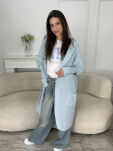 BY O LA LA...! SWETER KARDIGAN PERŁA BABY BLUE - 3