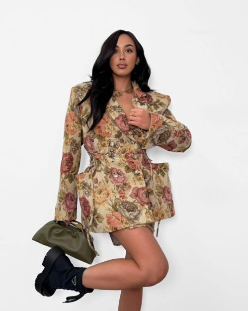 LA MILLA MARYNARKA PREMIUM W KWIATY ROSALIA MULTICOLOR/RÓŻ