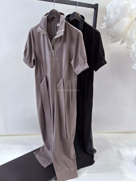 BY O LA LA...! KOMBINEZON Z PASKIEM CZARNY