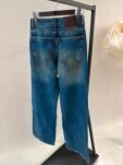 BY O LA LA! SPODNIE JEANSY WIDE LEG PLAMY NIEBIESKIE - 2