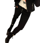 BY O LA LA ! SPODNIE DRESOWE Z GUZIKAMI CZARNE - 7