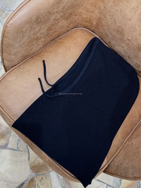 SEMPRE BALACLAVA KOMINOKAPTUR MERINO WOOL CZARNY