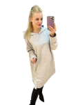 BY O LA LA! DŁUGA BLUZA Z NAPISEM SZARA - 5