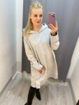 BY O LA LA! DŁUGA BLUZA Z NAPISEM SZARA - 2