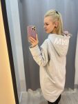 BY O LA LA! DŁUGA BLUZA Z NAPISEM SZARA - 4