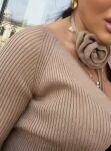 ROYAL CLUB SWETER KARDIGAN KARMEL - 6