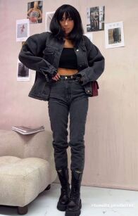 LA MILLA SPODNIE JEANSY SLIM SZARE