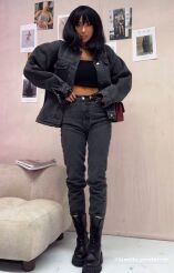 LA MILLA SPODNIE JEANSY SLIM SZARE