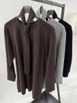 BY O LA LA..! BLUZA TUNIKA Z KRAWATEM SZARA (SMOKE GREY) - 3