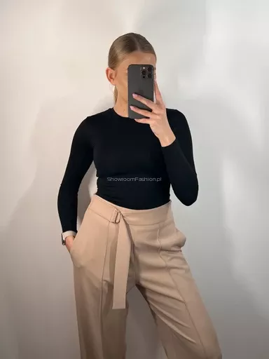 SEMPRE SPODNIE WIDE LEG CLÁRA BEŻ