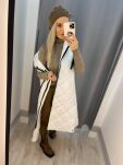 BY O LA LA...! DŁUGA PIKOWANA KAMIZELKA I<3U BIAŁA - 5