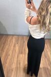 ROYAL CLUB SPÓDNICA MAXI Z LOGIEM CZARNA - 3