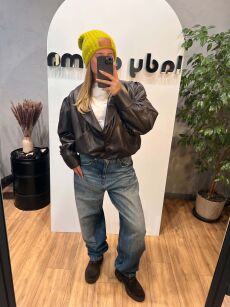 LADY DRAMA SPODNIE JEANSY BARREL CIEMNONIEBIESKIE