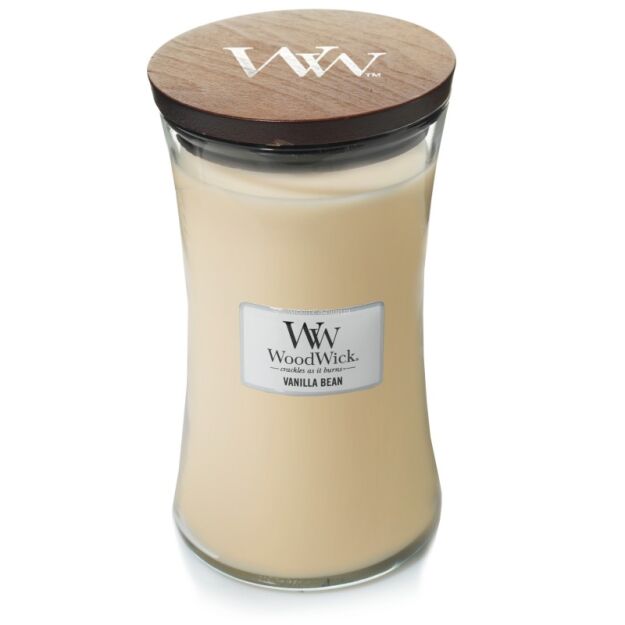 Vanilla Bean- WoodWick duża świeca zapachowa z drewnianym knotem