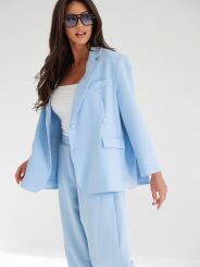 BY O LA LA...! MARYNARKA OVERSIZE EMPIRE NIEBIESKA