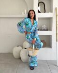 LA MILLA SPODNIE LNIANE SUMMER PRINT NIEBIESKIE - 2