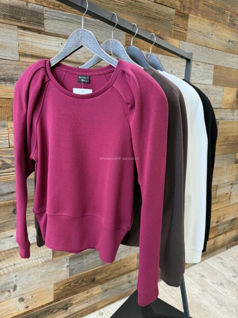 BY O LA LA!  BLUZA PIANKA Z PODUSZKAMI ŚMIETANA