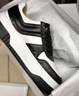 LA MILLA BUTY SNEAKERSY ZE SKÓRY NATURALNEJ CZERŃ/BIEL