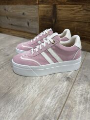 BY O LA LA...! SNEAKERSY Z PASKAMI RÓŻ