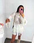 LA MILLA BLUZA KORONKOWA Z PÓŁGOLFEM ŚMIETANA - 5