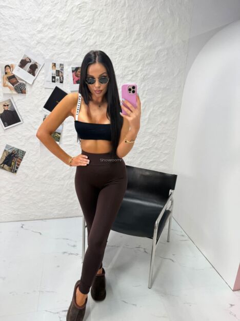 LA MILLA LEGGINSY OCIEPLANE CZEKOLADA