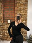 ROYAL CLUB SWETER KARDIGAN KOPERTOWY CZARNY - 2