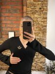 ROYAL CLUB SWETER KARDIGAN KOPERTOWY CZARNY - 3