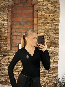 ROYAL CLUB SWETER KARDIGAN KOPERTOWY CZARNY