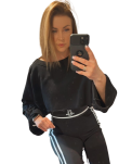 BY O LA LA! KRÓTKA BLUZA Z KIESZENIĄ CZARNA - 5