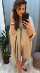 BY O LA LA...!  KOMBINEZON OVERSIZE CAFFE LATTE - 4