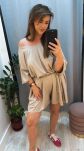 BY O LA LA...!  KOMBINEZON OVERSIZE CAFFE LATTE - 5