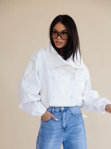 BY O LA LA! KURTKA MILITARY VIBE OFF WHITE