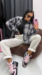 LA MILLA KOSZULA FLANELA W KRATĘ GRANAT/BIEL/SZAROŚĆ/ŁOSOŚ