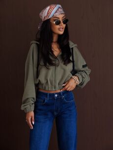 BY O LA LA! DRESOWA BLUZA "B THE ONLY ONE" OLIWKA (EUCALYPTUS OLIVE)